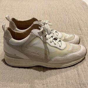 Geox Off-White Athletic Shoes